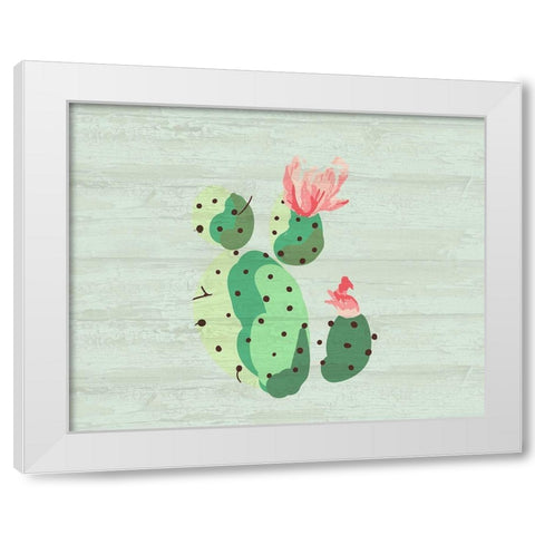 Cacti 2 White Modern Wood Framed Art Print by Kimberly, Allen
