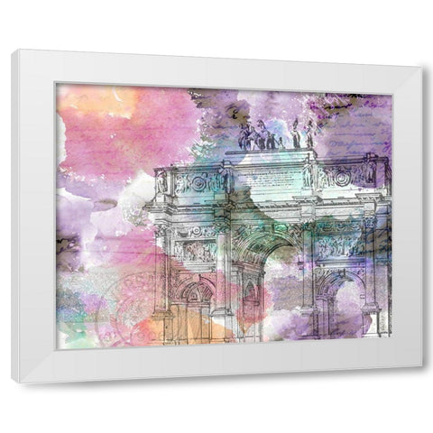Watercolor Travel 2 White Modern Wood Framed Art Print by Kimberly, Allen