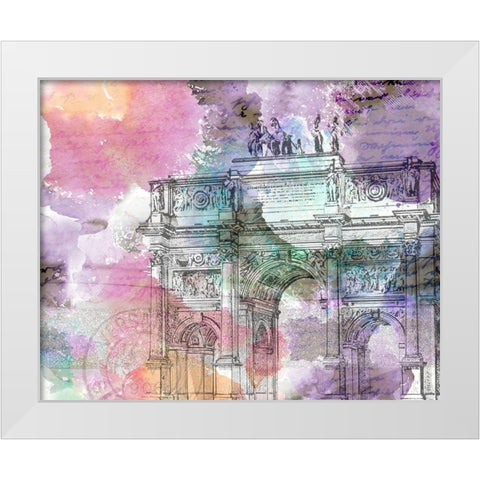 Watercolor Travel 2 White Modern Wood Framed Art Print by Kimberly, Allen