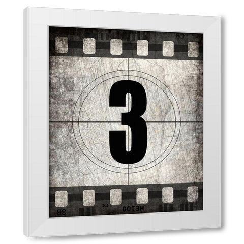 Film 3 White Modern Wood Framed Art Print by Kimberly, Allen