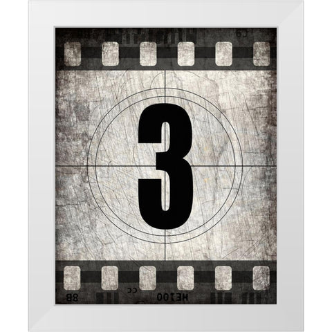 Film 3 White Modern Wood Framed Art Print by Kimberly, Allen