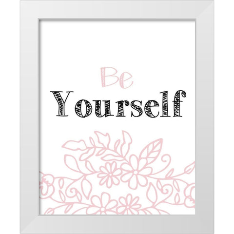 Yourself 2 White Modern Wood Framed Art Print by Kimberly, Allen