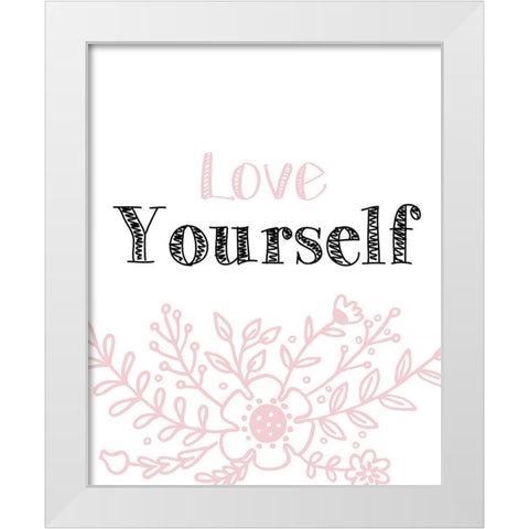 Yourself 3 White Modern Wood Framed Art Print by Kimberly, Allen