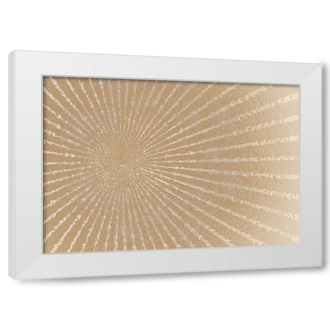Burst White Modern Wood Framed Art Print by Kimberly, Allen