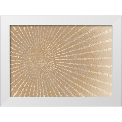 Burst White Modern Wood Framed Art Print by Kimberly, Allen