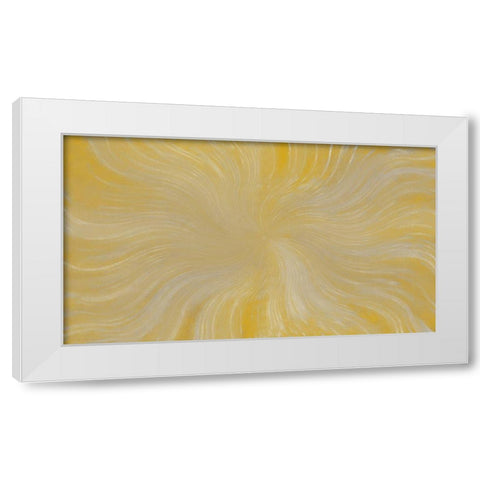 Yellow Dreams White Modern Wood Framed Art Print by Kimberly, Allen