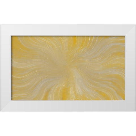 Yellow Dreams White Modern Wood Framed Art Print by Kimberly, Allen