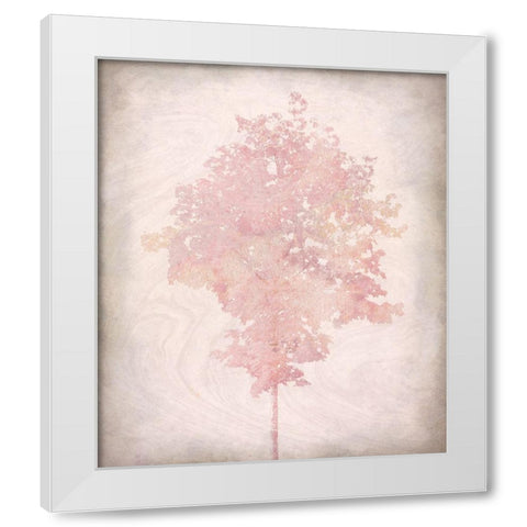 Pink Tree 1 White Modern Wood Framed Art Print by Kimberly, Allen