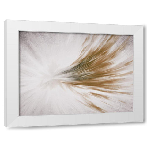 Shimmery Streak White Modern Wood Framed Art Print by Kimberly, Allen