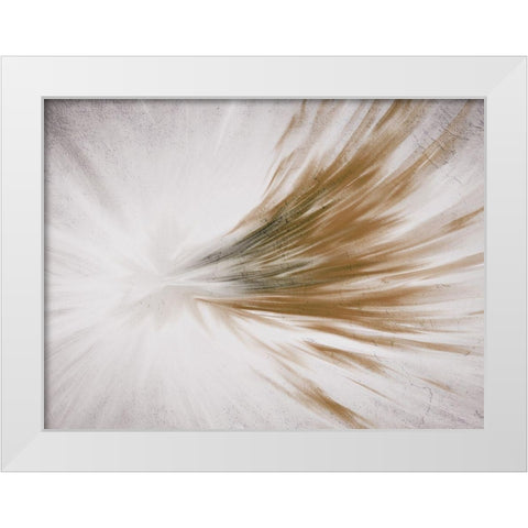 Shimmery Streak White Modern Wood Framed Art Print by Kimberly, Allen
