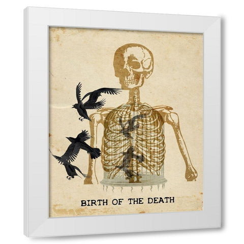 Birth of the Death White Modern Wood Framed Art Print by Kimberly, Allen