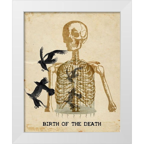Birth of the Death White Modern Wood Framed Art Print by Kimberly, Allen