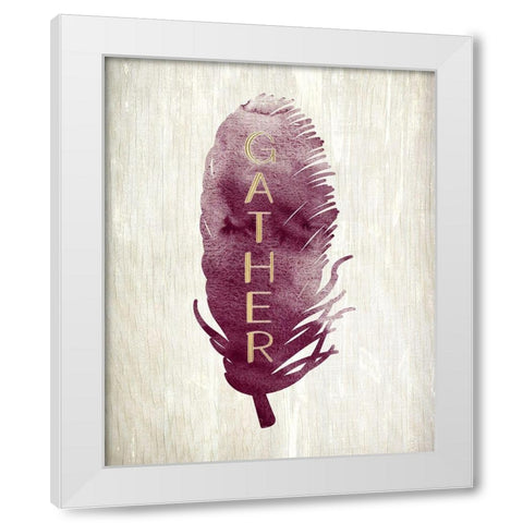 Leaf Tones 1 White Modern Wood Framed Art Print by Kimberly, Allen