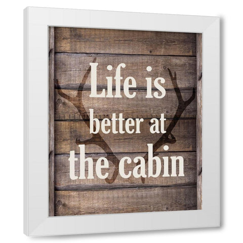 Life is Better White Modern Wood Framed Art Print by Kimberly, Allen