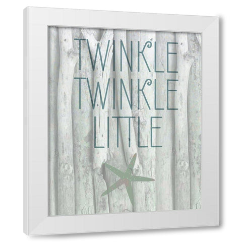Driftwood Christmas 3 White Modern Wood Framed Art Print by Kimberly, Allen