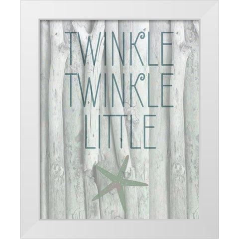 Driftwood Christmas 3 White Modern Wood Framed Art Print by Kimberly, Allen