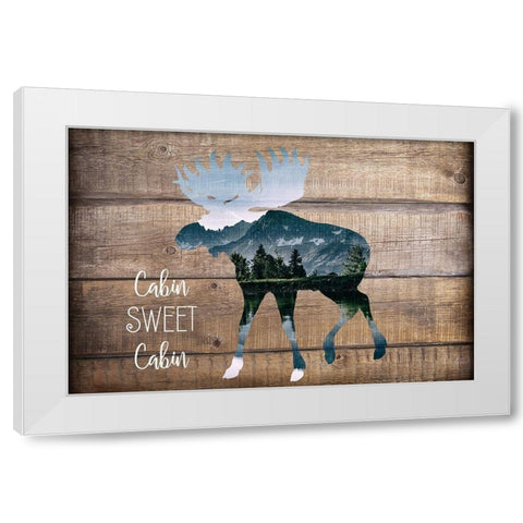 Cabin Sweet Cabin White Modern Wood Framed Art Print by Kimberly, Allen