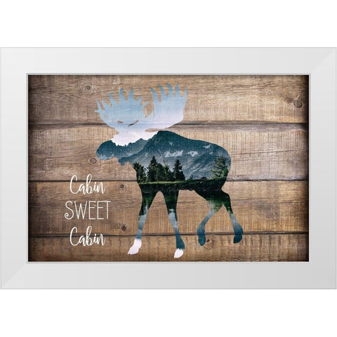 Cabin Sweet Cabin White Modern Wood Framed Art Print by Kimberly, Allen