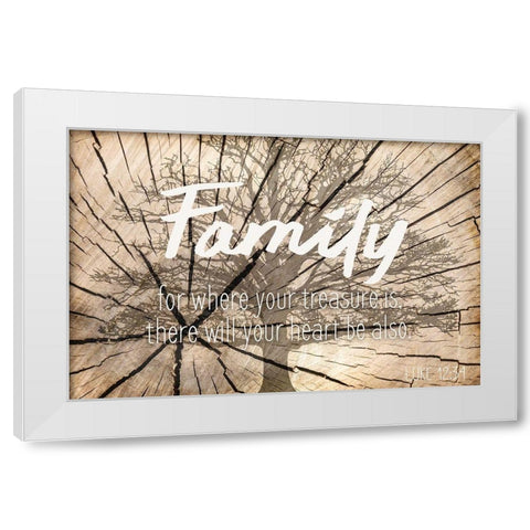 For where you Treasure is White Modern Wood Framed Art Print by Kimberly, Allen