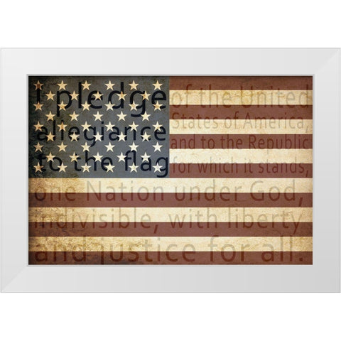 I Pledge White Modern Wood Framed Art Print by Kimberly, Allen