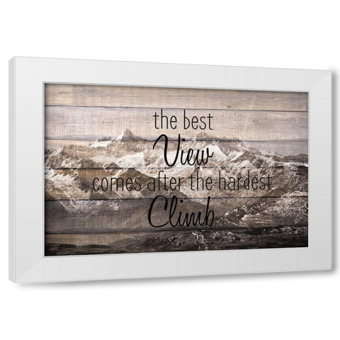 The Best View White Modern Wood Framed Art Print by Kimberly, Allen