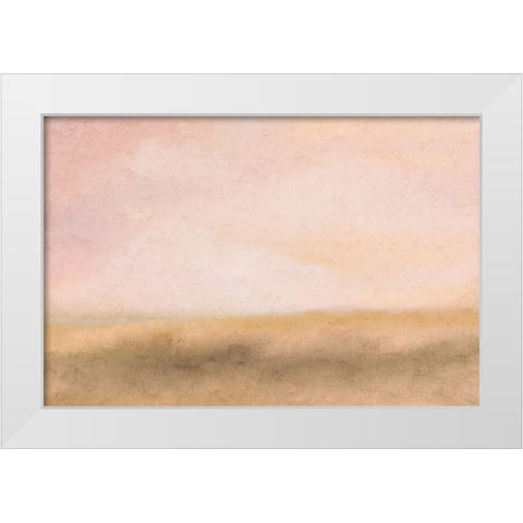 Pink Dusk White Modern Wood Framed Art Print by Kimberly, Allen