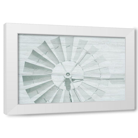 Windmill White Modern Wood Framed Art Print by Kimberly, Allen
