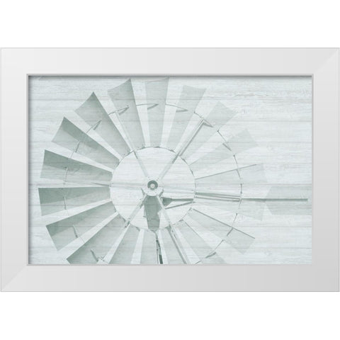 Windmill White Modern Wood Framed Art Print by Kimberly, Allen