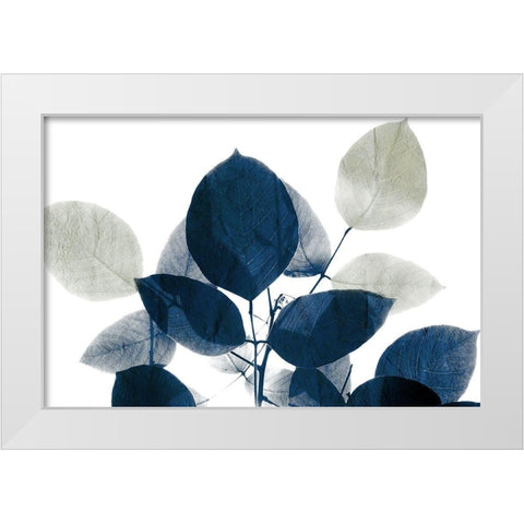 Midnight Leaves 1a White Modern Wood Framed Art Print by Allen, Kimberly