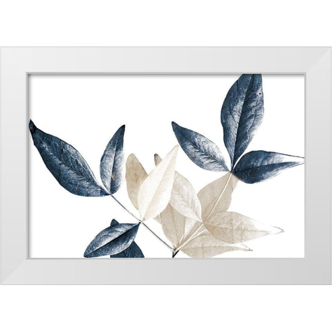 Midnight Leaves 2 White Modern Wood Framed Art Print by Allen, Kimberly