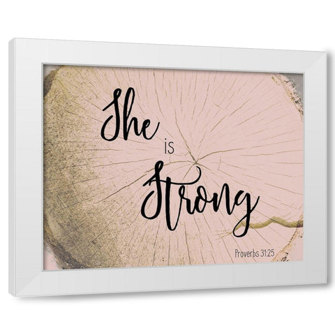 She Is 4 White Modern Wood Framed Art Print by Kimberly, Allen