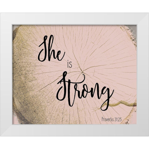 She Is 4 White Modern Wood Framed Art Print by Kimberly, Allen