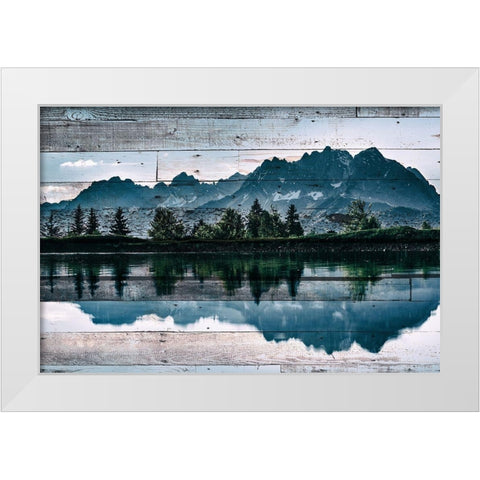 At the Lake C White Modern Wood Framed Art Print by Kimberly, Allen