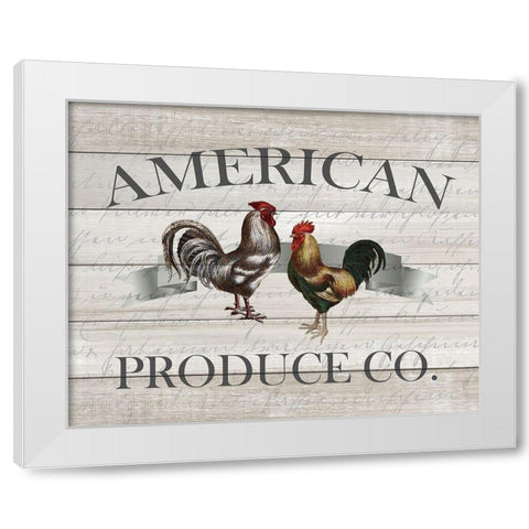 American Produce White Modern Wood Framed Art Print by Kimberly, Allen