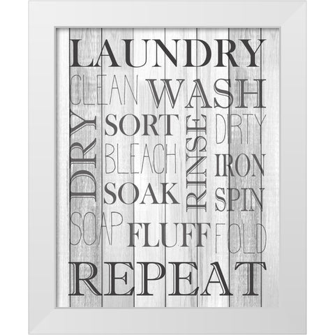 Repeat White Modern Wood Framed Art Print by Kimberly, Allen