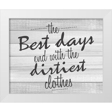 The Best Days White Modern Wood Framed Art Print by Kimberly, Allen
