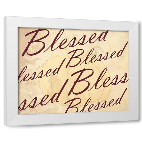 Blessed White Modern Wood Framed Art Print by Kimberly, Allen