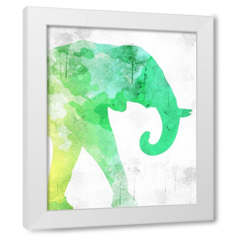 Watercolor Silhouette 1 White Modern Wood Framed Art Print by Kimberly, Allen