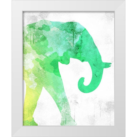 Watercolor Silhouette 1 White Modern Wood Framed Art Print by Kimberly, Allen