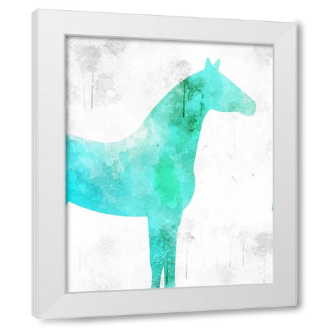 Watercolor Silhouette 5 White Modern Wood Framed Art Print by Kimberly, Allen