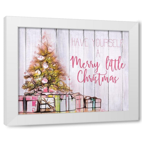 Have Yourself a Merry Little Christma White Modern Wood Framed Art Print by Kimberly, Allen