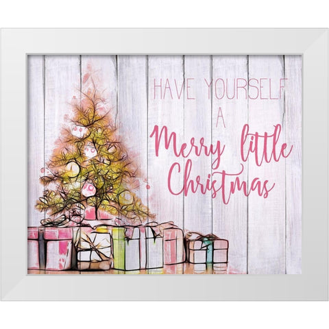 Have Yourself a Merry Little Christma White Modern Wood Framed Art Print by Kimberly, Allen