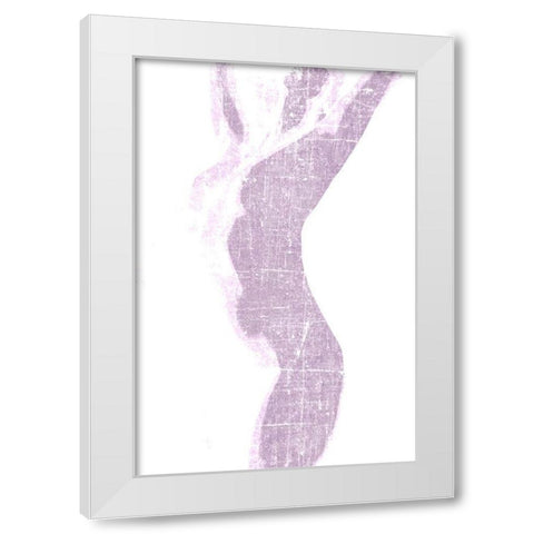 Violet Silhouette 2 White Modern Wood Framed Art Print by Kimberly, Allen