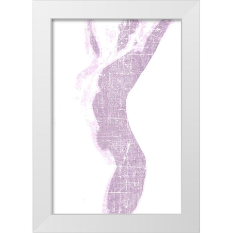 Violet Silhouette 2 White Modern Wood Framed Art Print by Kimberly, Allen