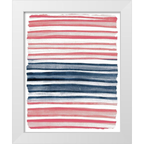 Layers 1 White Modern Wood Framed Art Print by Kimberly, Allen
