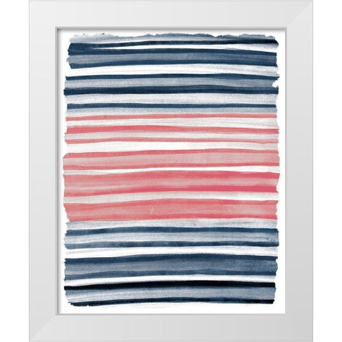 Layers 2 White Modern Wood Framed Art Print by Kimberly, Allen