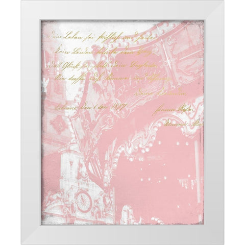 Paris in Pink 3 White Modern Wood Framed Art Print by Kimberly, Allen