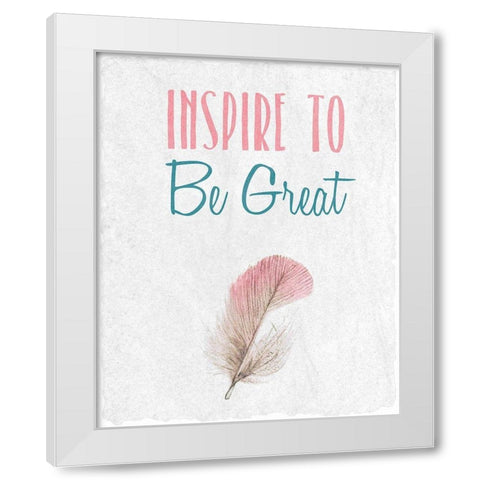 Inspire 3 White Modern Wood Framed Art Print by Kimberly, Allen