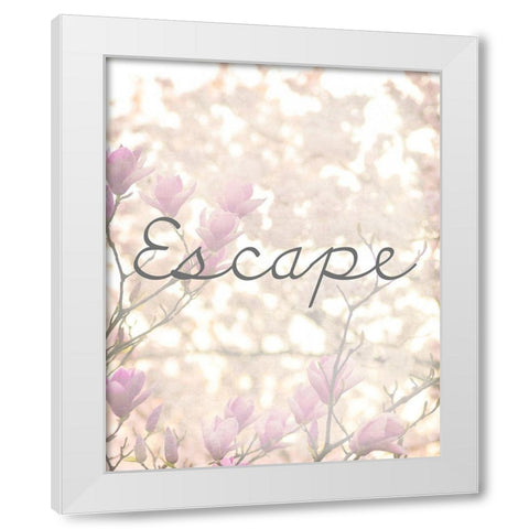 Cherry Blossoms 1 White Modern Wood Framed Art Print by Kimberly, Allen