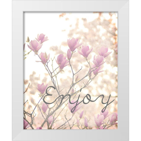 Cherry Blossoms 3 White Modern Wood Framed Art Print by Kimberly, Allen